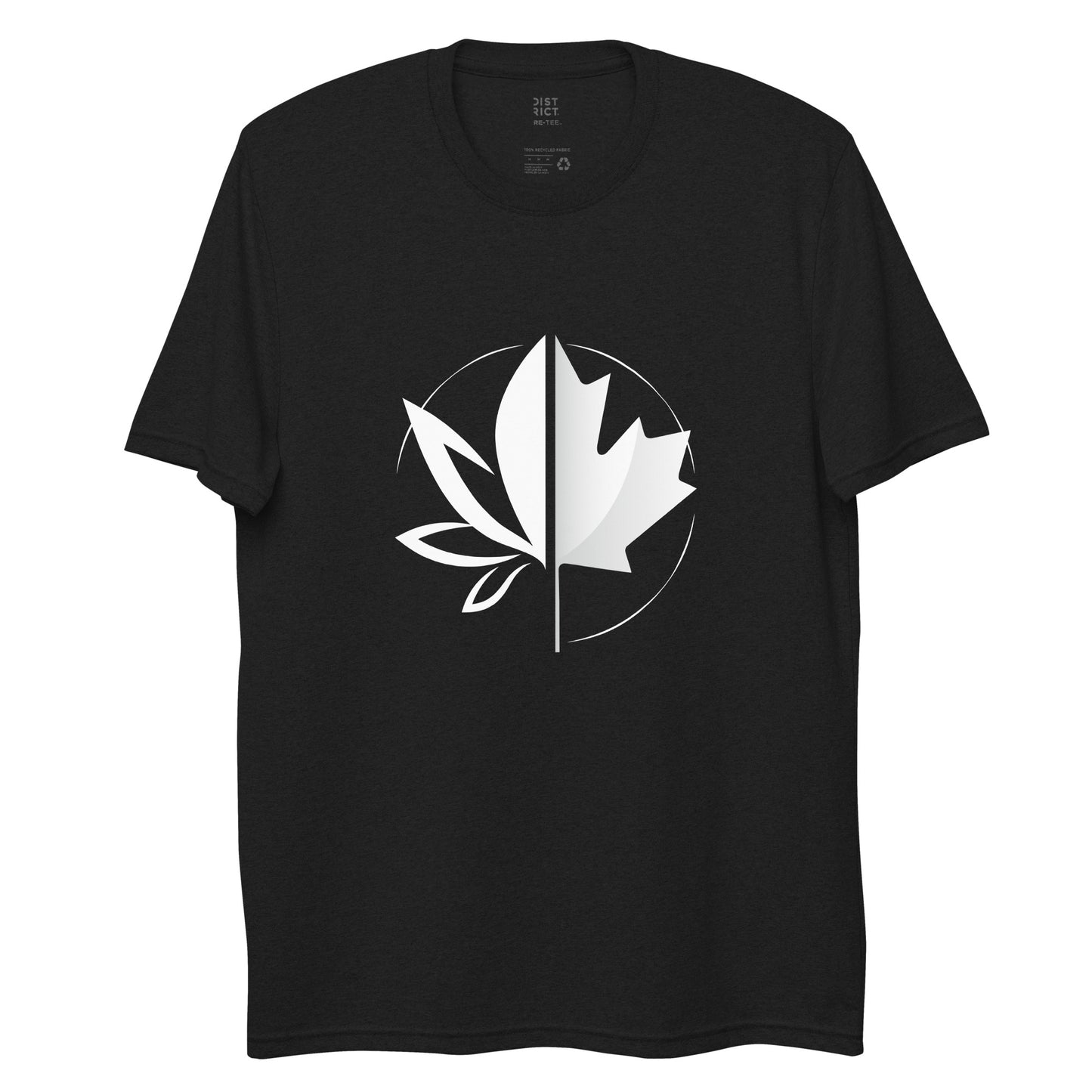 Image of the black t-shirt from CanEmpire's official merch collection. This t-shirt features the logo of CanEmpire in the center. Made of organic cotton and recycled polyester, this soft t-shirt is ideal for cannabis enthusiasts and is available for purchase at www.canempire.ca .