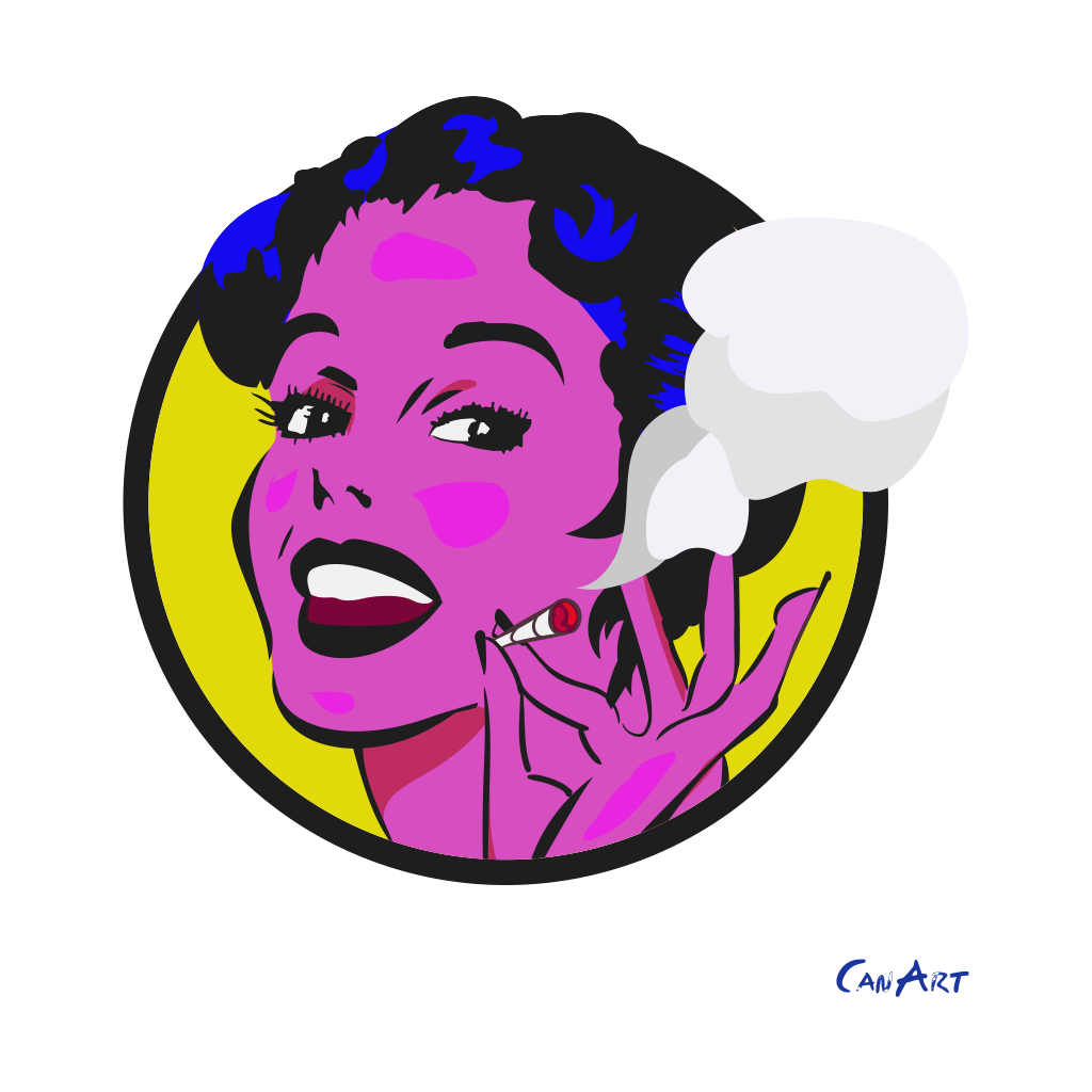 Image du t-shirt manches courtes vert #GrlPWR de CanEmpire. Ce chandail présentant une illustration suivant la thématique du cannabis est fabriqué au Canada avec un tissu 100% coton biologique!