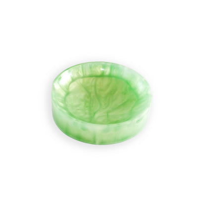 Image of a green and cream CanEmpire resin ashtray from CanArt collection. This handcrafted piece made of eco-friendly resin offers heat protection as well as unmatched style & durability.