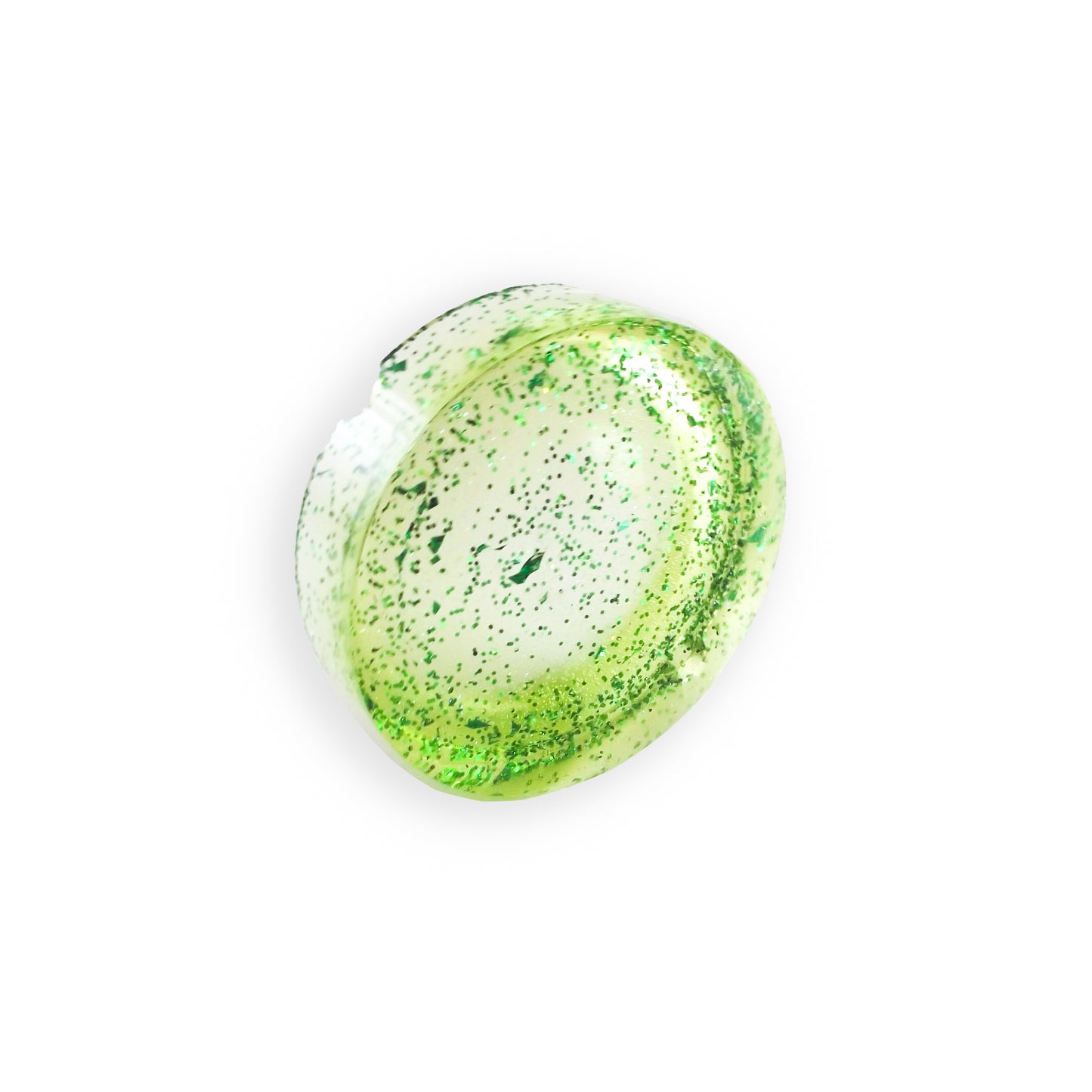 Image of a sparkling green CanEmpire resin ashtray from CanArt collection. This handcrafted piece made of eco-friendly resin offers heat protection as well as unmatched style & durability.