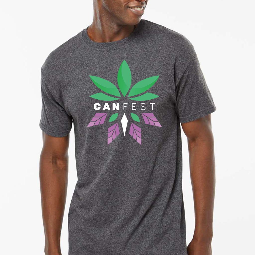 Image du t-shirt officiel du CanFest, symbole contre la censure entourant le cannabis au Québec. par canempire.